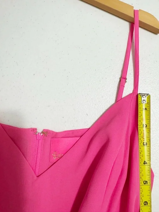 Lilly Pulitzer Alisa Ruffle Wrap Dress Hot Pink 12 - Picture 14 of 16